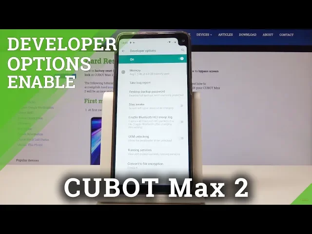 Video thumbnail for Developer Options in CUBOT Max 2 - OEM Unlock / USB Debugging