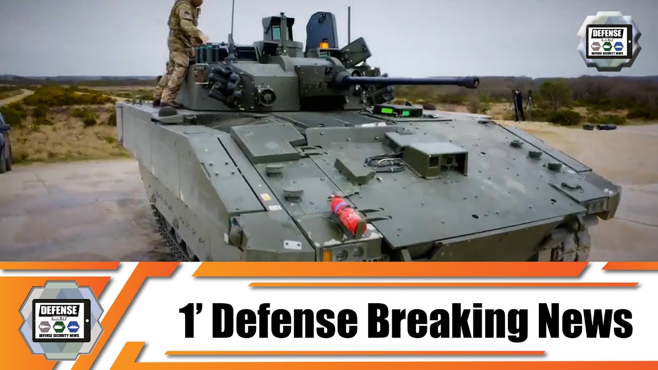 Video thumbnail for GDELS continues live fire trials Ajax 40mm reconnaissance tracked armored with members British Army