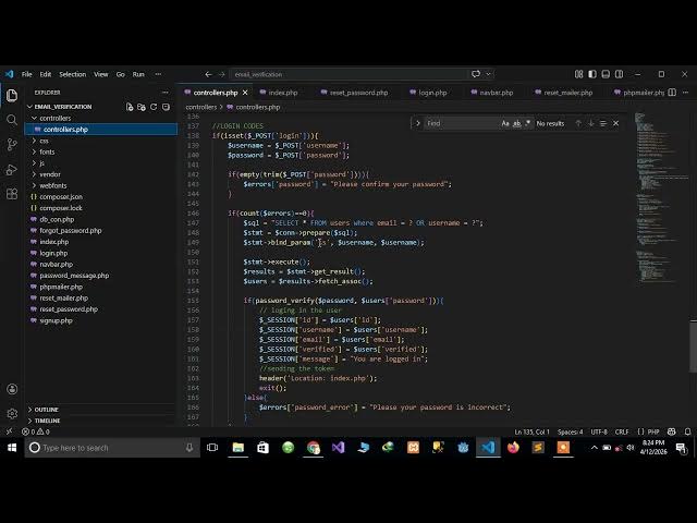 Video thumbnail for #12 Email Verification, Password Recovery and Reset System in PHP Logging out the user
