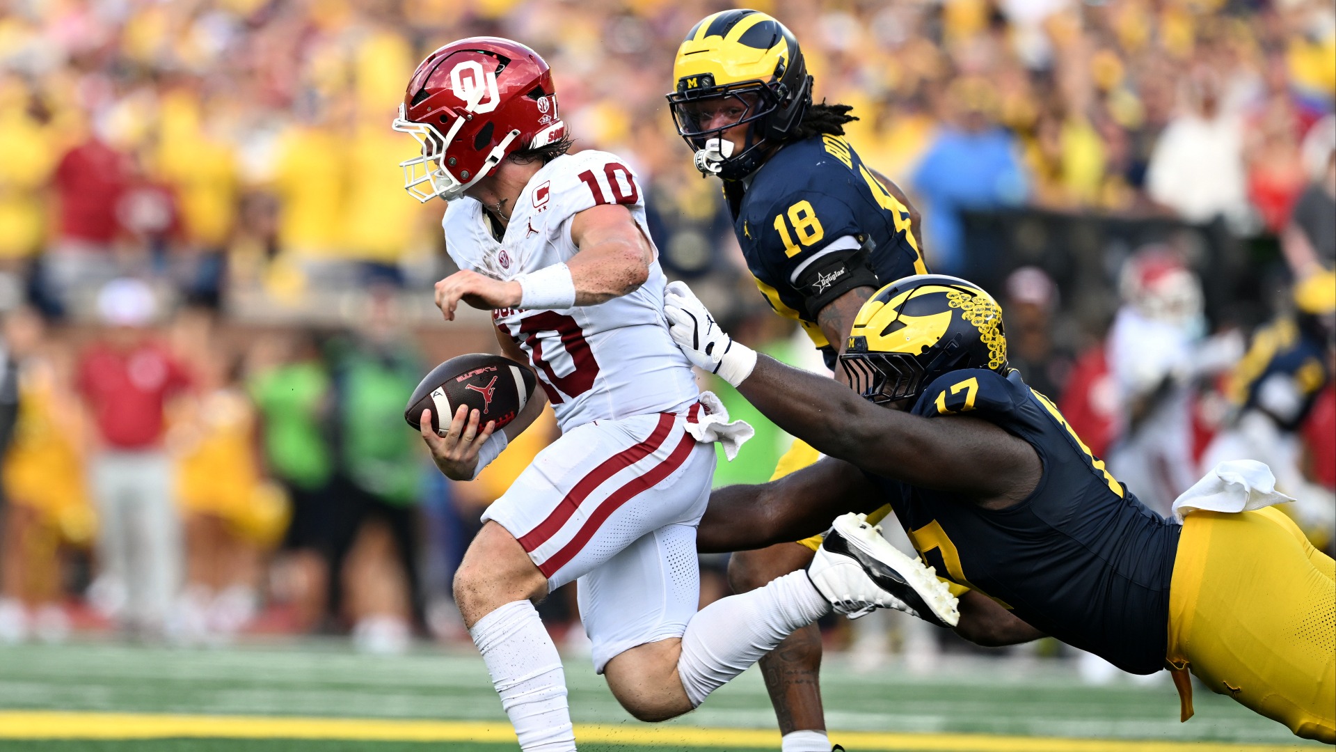 Video thumbnail for Oklahoma vs. Michigan: Betting Insights & Game Recap