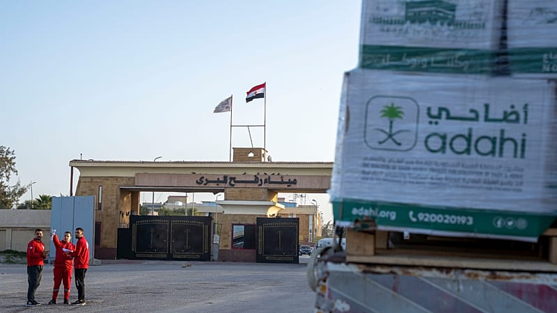 Video thumbnail for Leaders of Egypt and Jordan reiterate opposition to Gaza displacement as Rafah crossing reopens