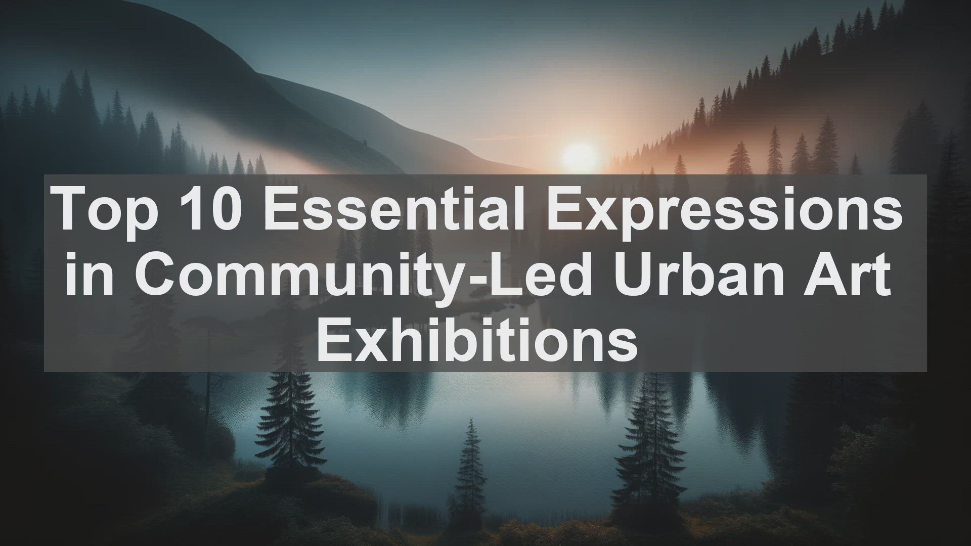'Video thumbnail for Top 10 Essential Expressions in CommunityLed Urban Art Exhibitions'