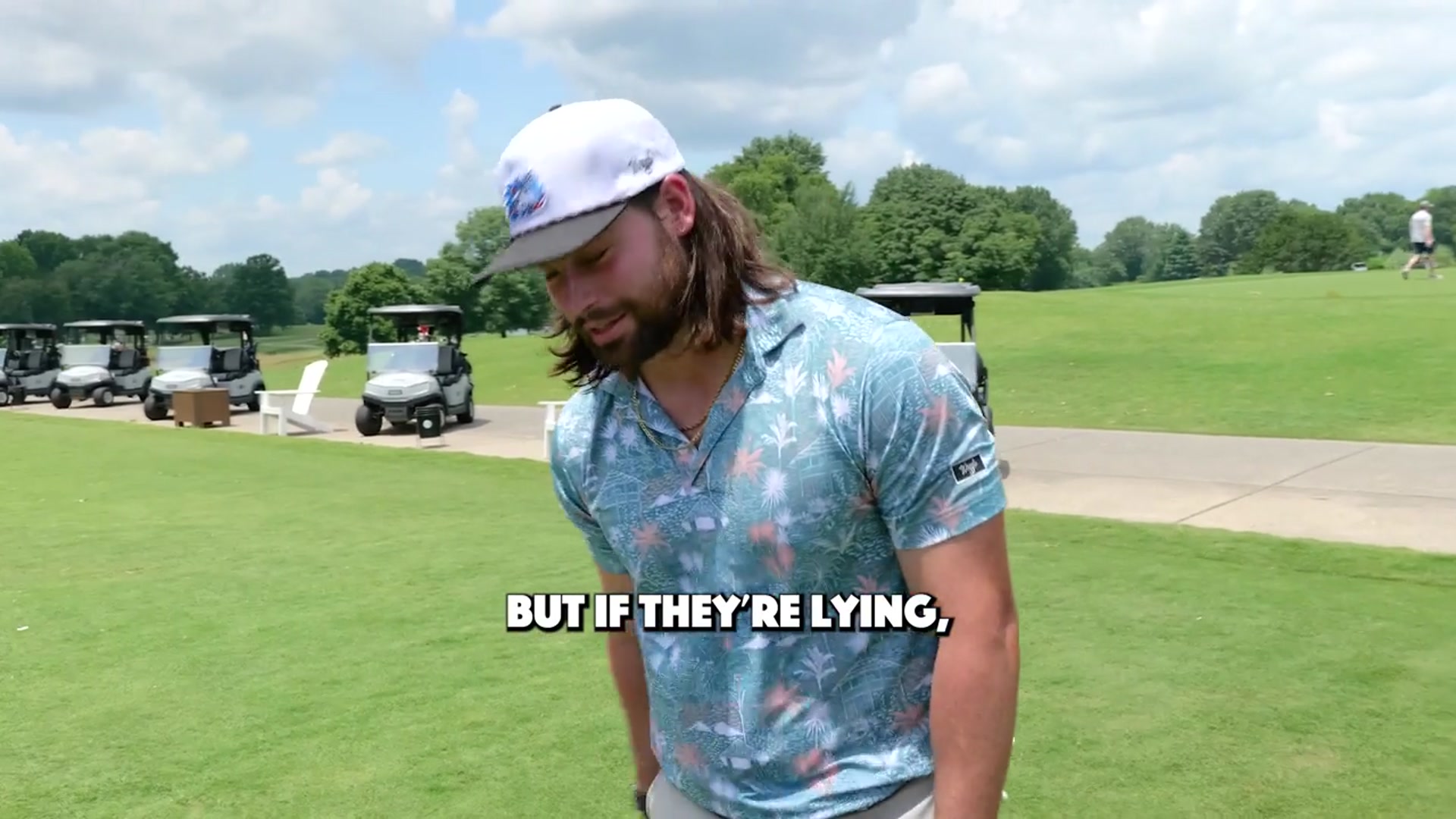 'Video thumbnail for Catching a Bachelor Party Lying at The Driving Range'