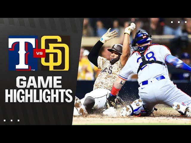 Video thumbnail for Texas Rangers at San Diego Padres Full-Game Highlights! | 07/06/2025