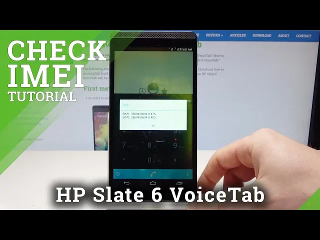 Video thumbnail for How to Check IMEI in HP Slate 6 VoiceTab - IMEI & Serial Number