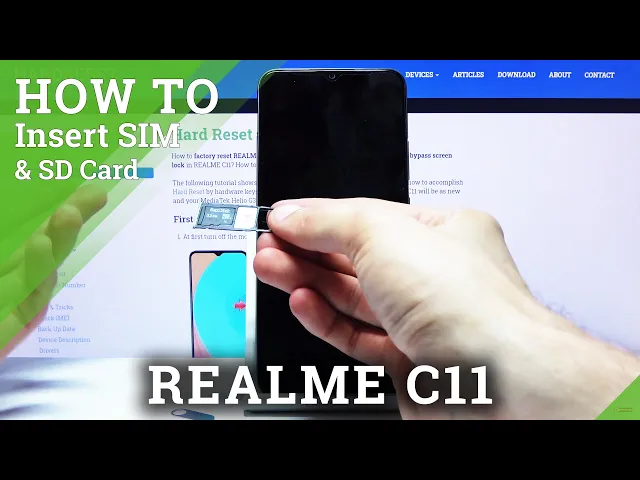 Video thumbnail for How to Insert SIM and SD Card to REALME C11 – Install SIM and SD Cards
