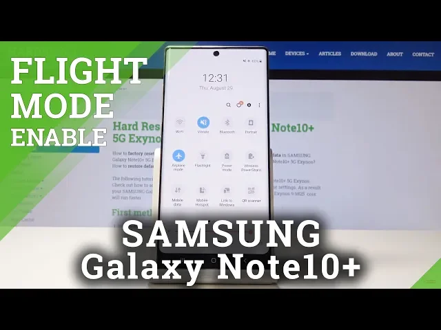 Video thumbnail for How to Activate Airplane Mode in SAMSUNG Galaxy Note10+ - Flight Mode