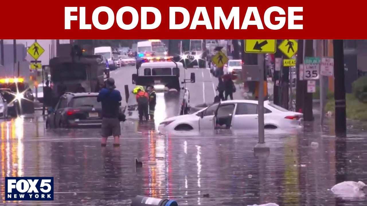 Video thumbnail for New Jersey flood concerns subsiding after heavy downpours
