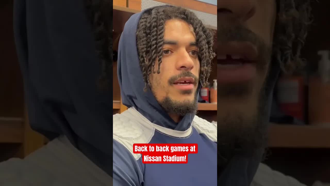 Video thumbnail for Amani Hooker feeling good about the #Titans being in front of a home crowd back to back weeks