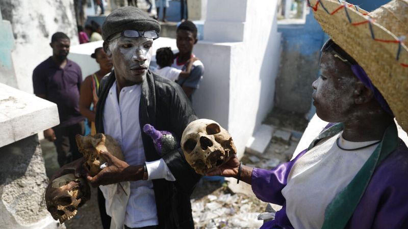 'Video thumbnail for Port-au-Prince burst into color as Vodou followers gather for “march for peace”'