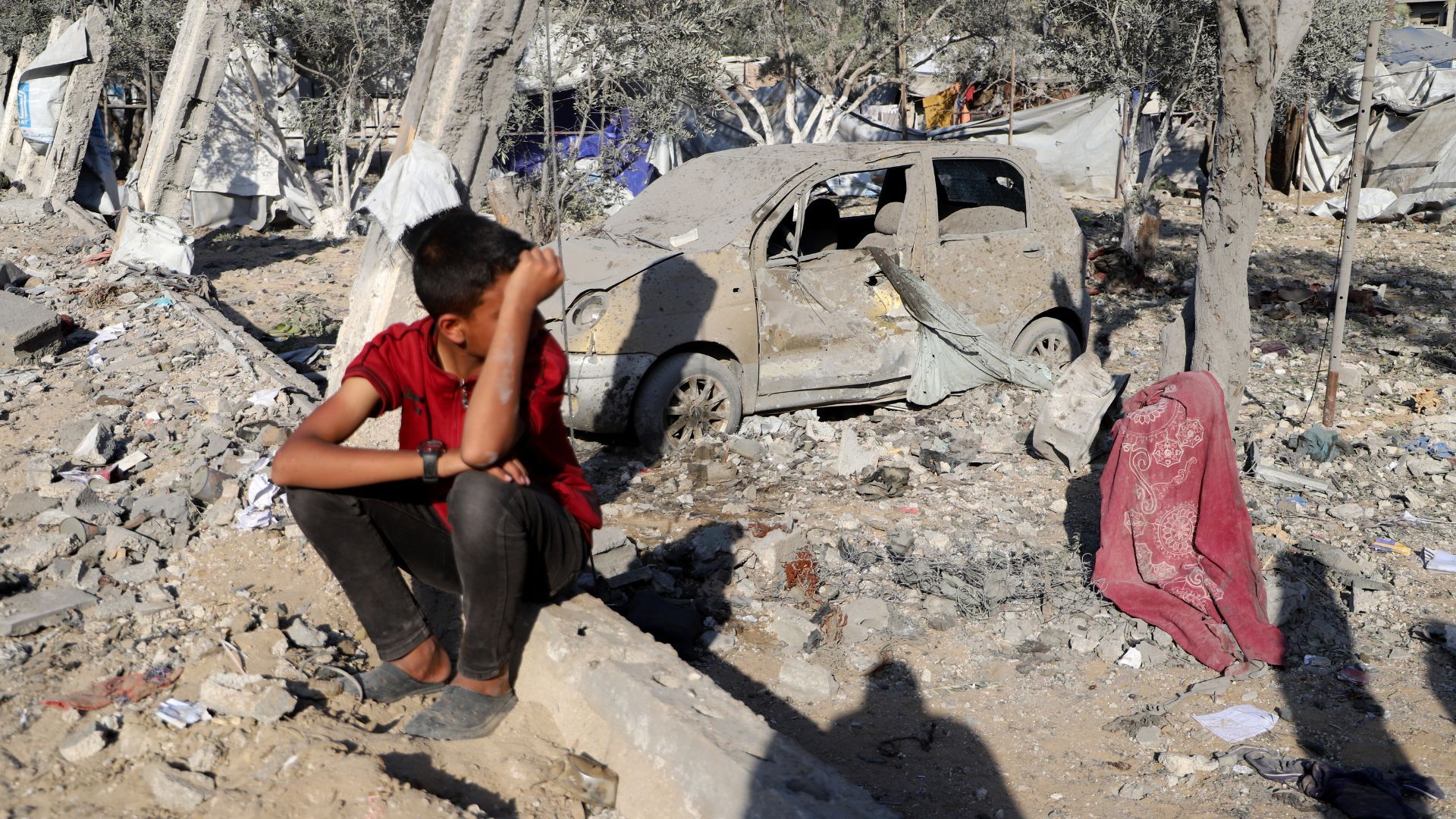 Video thumbnail for Israeli strike in central Gaza kills 3 Palestinians, including infant