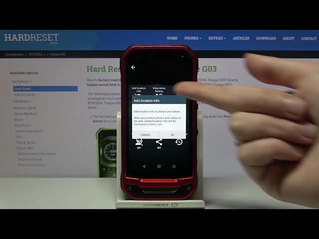 Video thumbnail for How to Add Location Tags in KYOCERA Torque G03 – Enable Location Tags