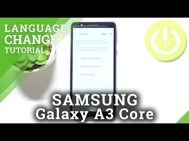Video thumbnail for How to Change Language in SAMSUNG Galaxy A3 Core – Language List