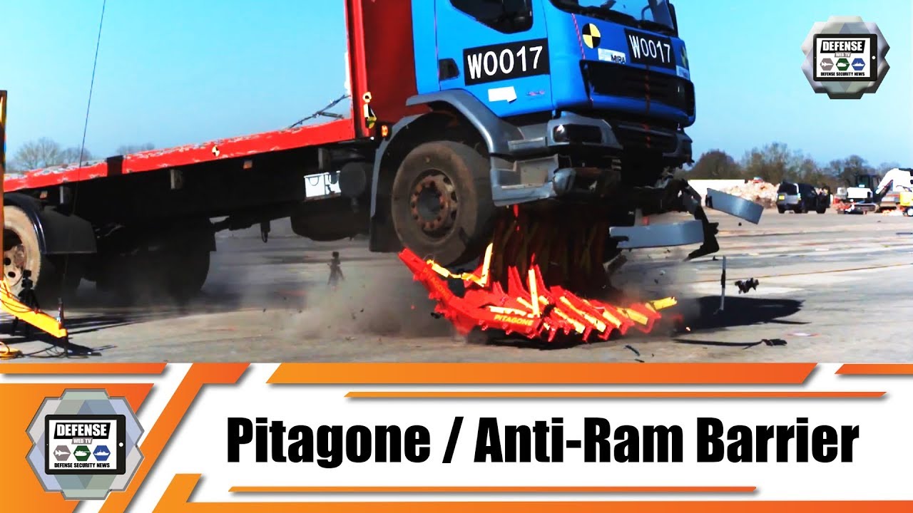 'Video thumbnail for Review Pitagone Counter-Terrorism security solutions and products anti-ram mobile barrier Belgium'