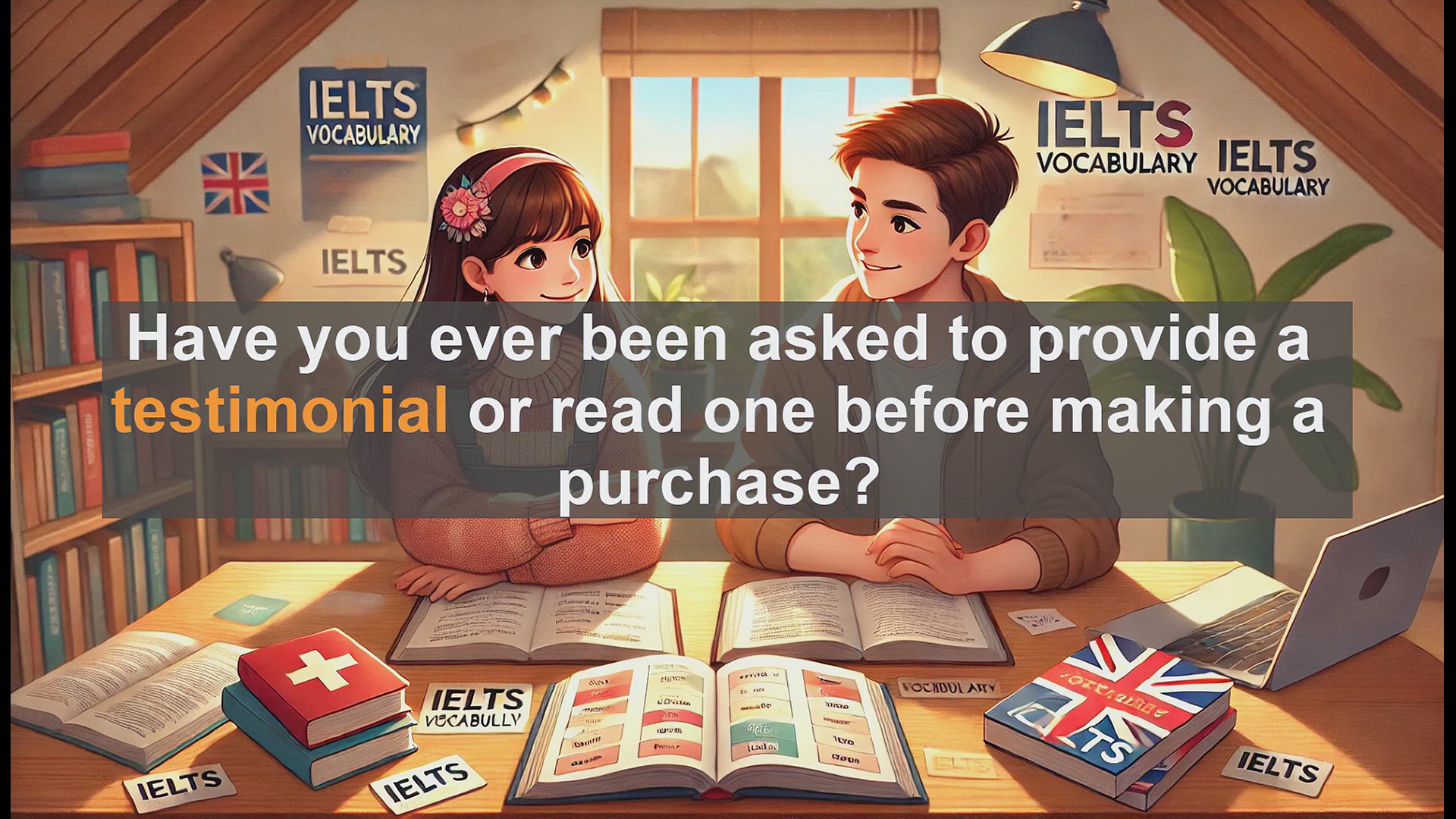 'Video thumbnail for 2500 Must Know IELTS 6.5 Vocabulary - What is a Testimonial? Essential IELTS Vocabulary Explained'
