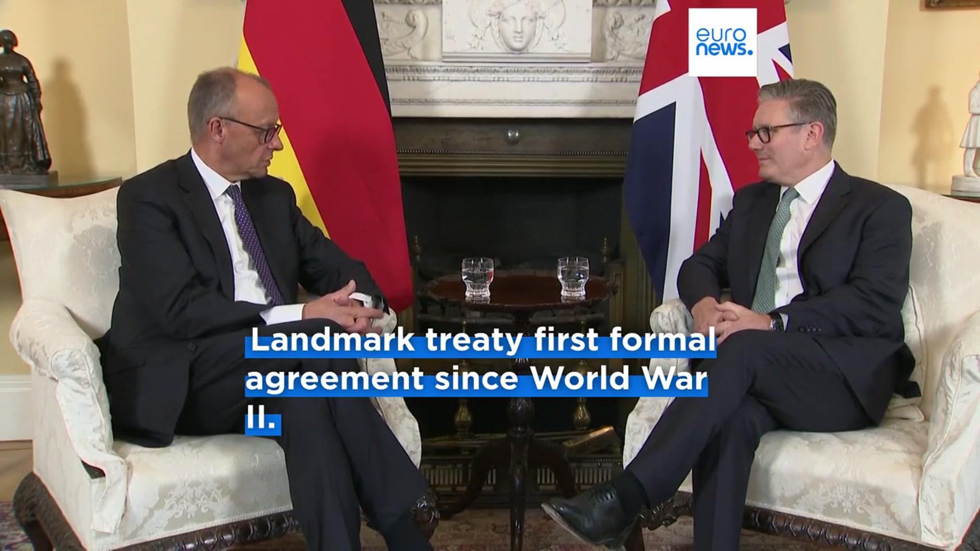'Video thumbnail for Germany's Merz and UK's Starmer sign 'first of its kind' defence and migration treaty'