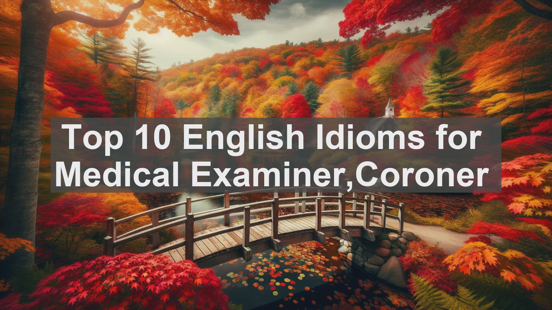 'Video thumbnail for Top 10 English Idioms for Medical ExaminerCoroner'