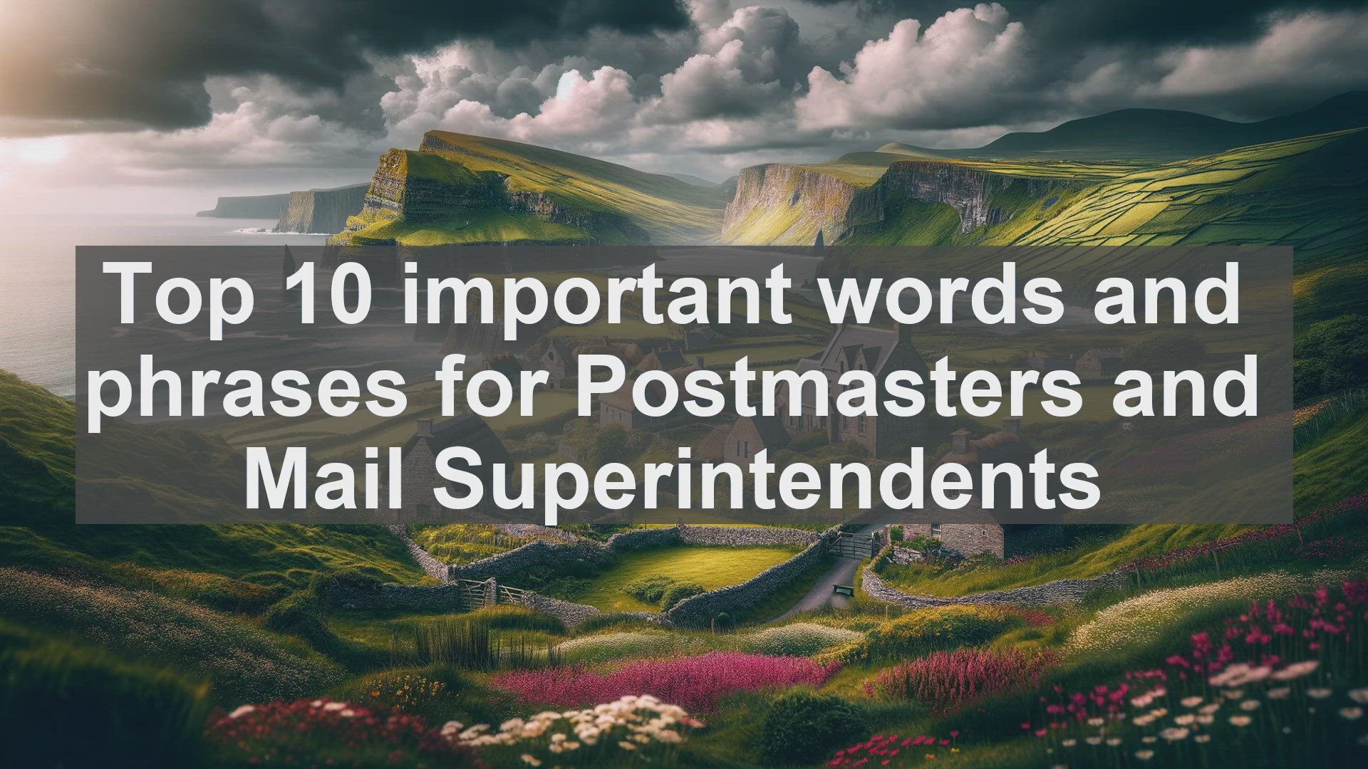 'Video thumbnail for Top 10 important words and phrases for Postmasters and Mail Superintendents'