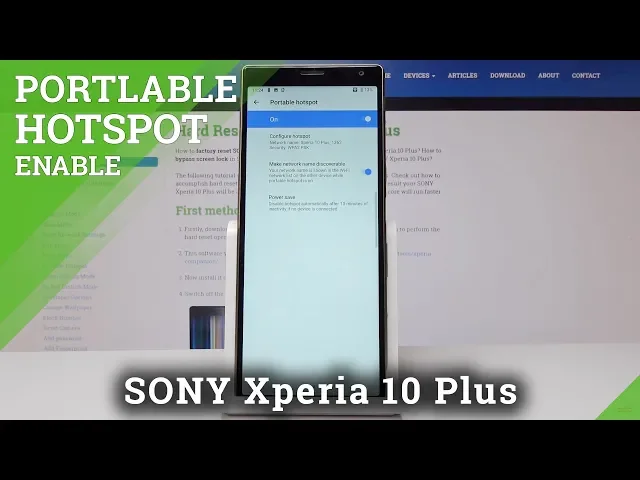 Video thumbnail for How to Enable Portable Hotspot on Sony Xperia 10 Plus - Mobile Data / Personal Hotspot