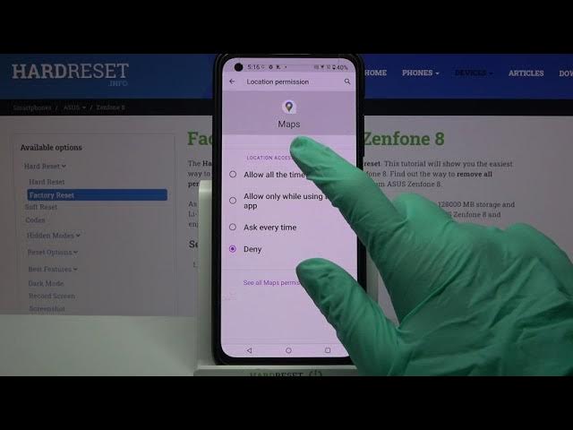 Video thumbnail for How to Manage Applications Permissions in ASUS Zenfone 8 - Allow/Deny App Access to Location