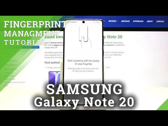 Video thumbnail for How to Add Fingerprint in SAMSUNG Galaxy Note 20 - Set Up Screen Lock