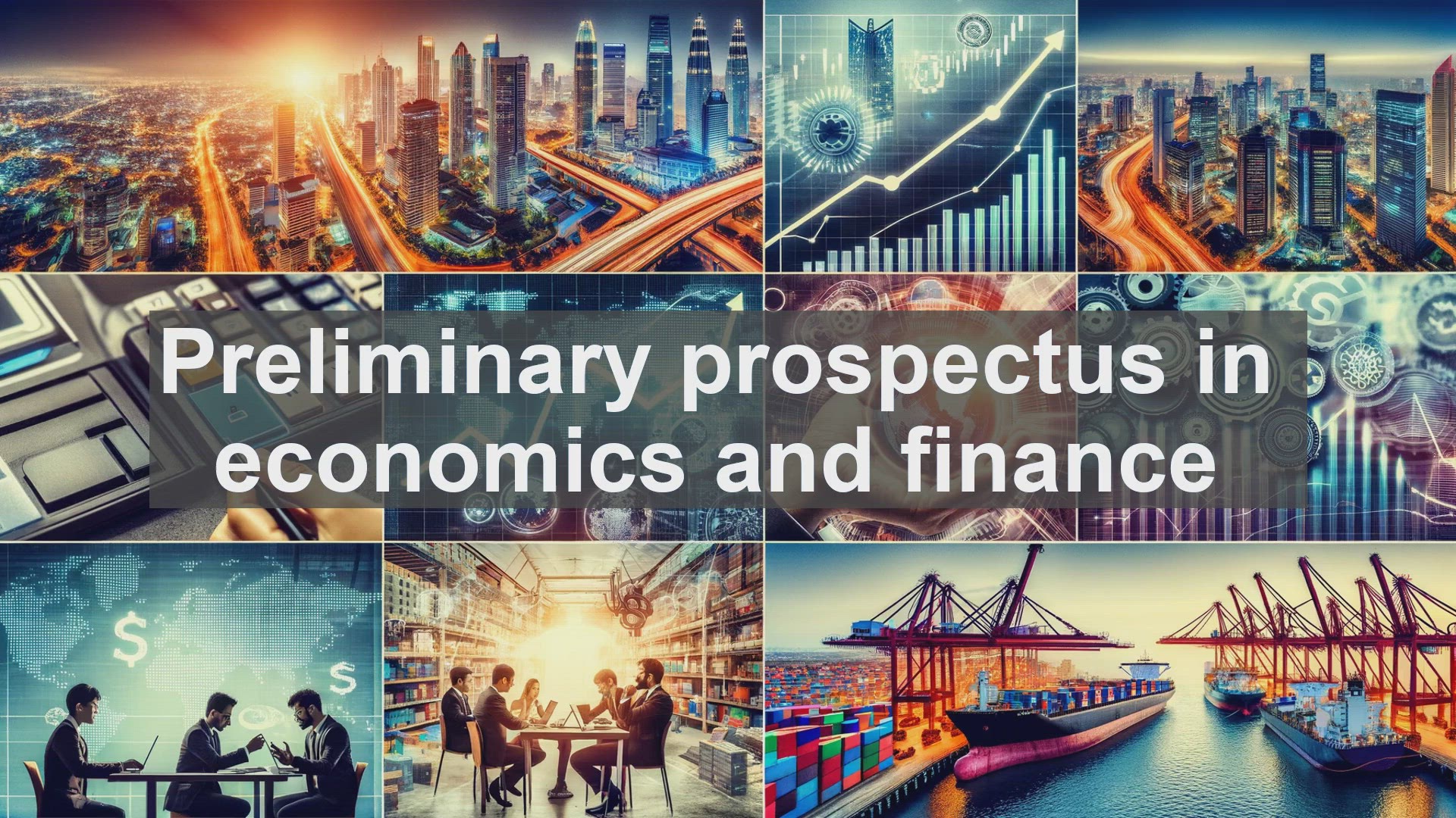 'Video thumbnail for Preliminary prospectus in economics and finance'