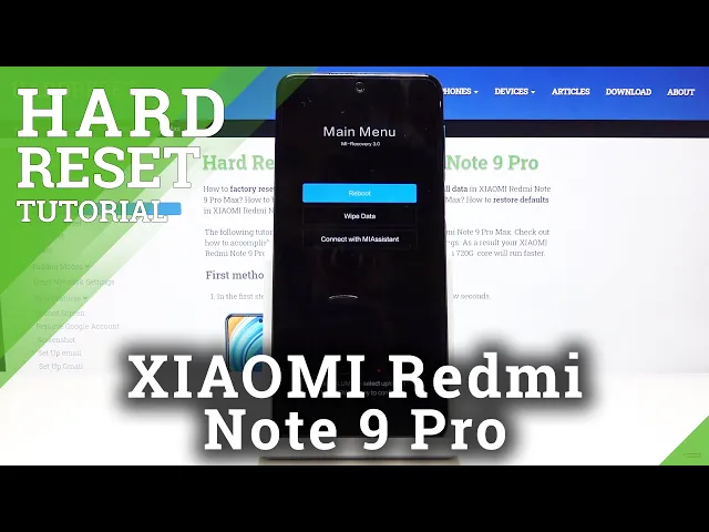 Video thumbnail for Hard Reset XIAOMI Redmi Note 9 Pro – Remove Screen Lock
