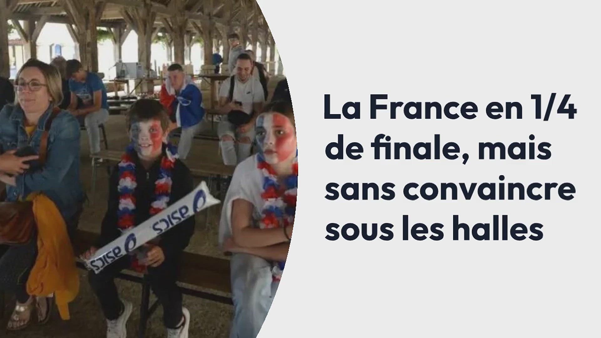 Video thumbnail for Questembert. La France en 1/4 de finale, mais sans convaincre sous les halles