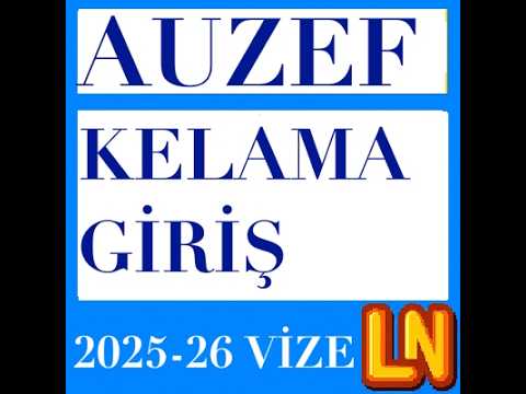 Video thumbnail for Kelama Giriş 2025-2026 Vize Soruları