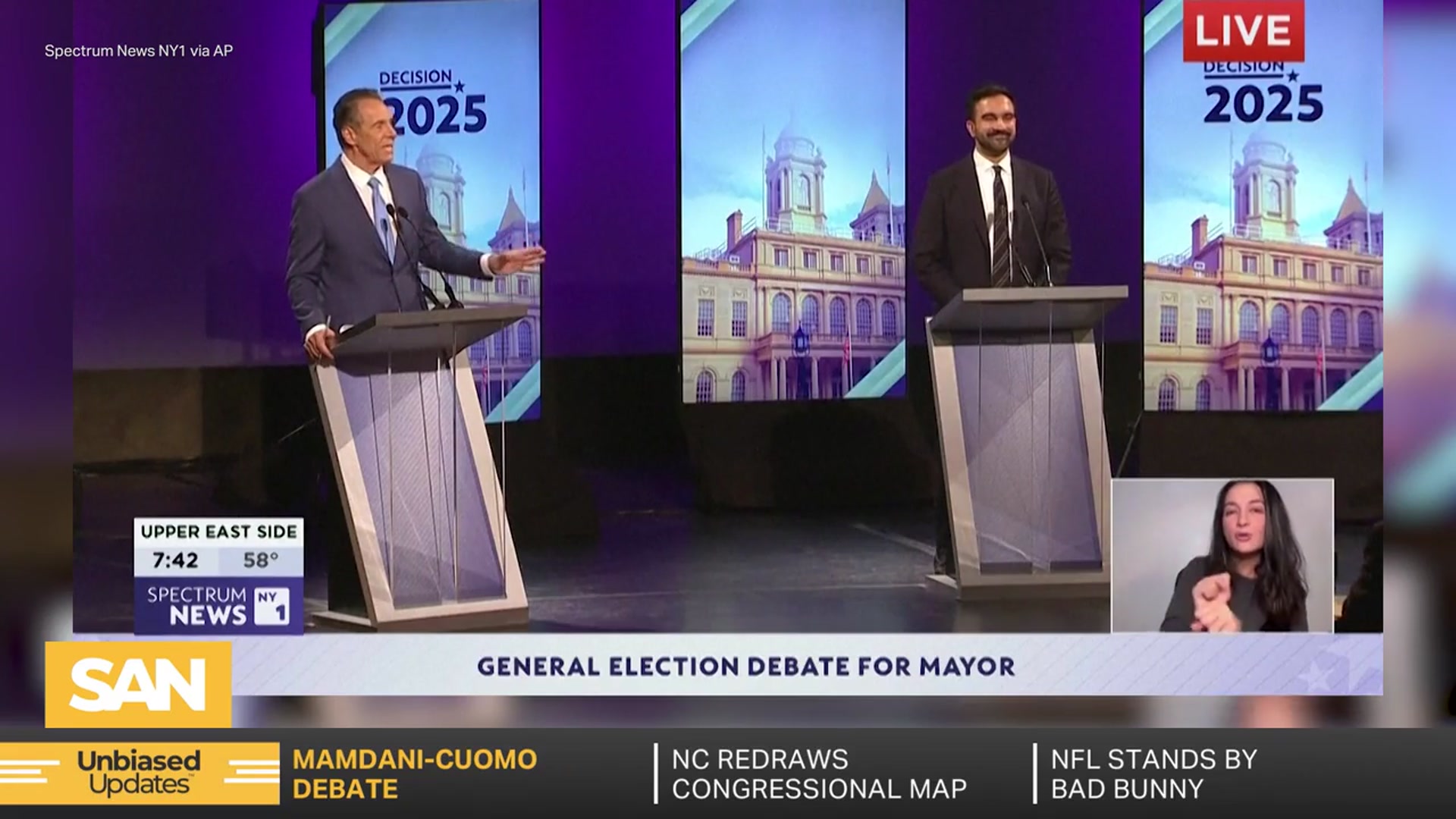 'Video thumbnail for Cuomo, Mamdani clash in final NYC mayoral debate'