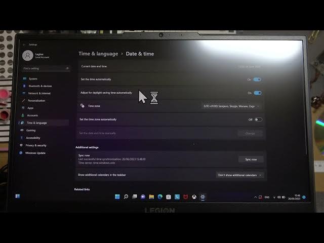 Video thumbnail for How To Manually Change Date & Time On Lenovo Legion Laptop