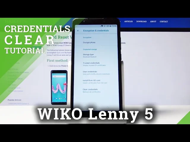 Video thumbnail for How to Clear Credentials in WIKO Lenny 5 – Delete Licenses