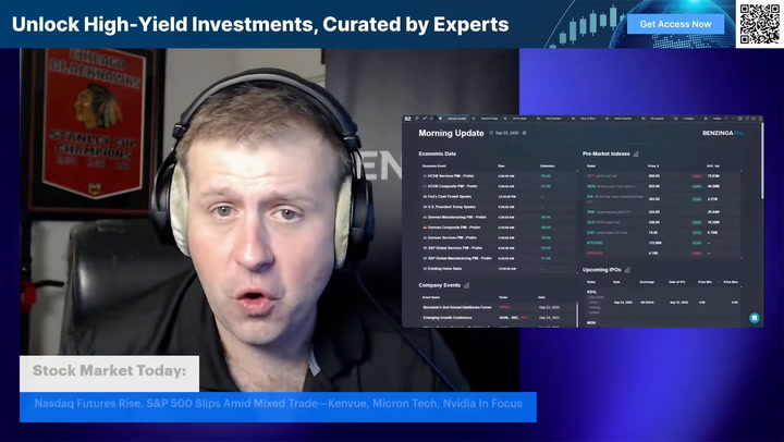 'Video thumbnail for Stock Market Today: Nasdaq Futures Rise, S&P 500 Slips Amid Mixed Trade—Kenvue, Micron Tech, Nvidia In Focus'