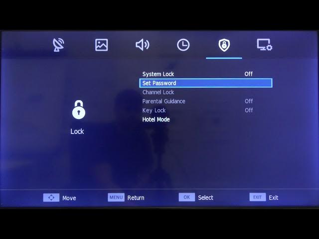 Video thumbnail for HiSense LED TV (H40BE5000) - Set Password - PIN Code