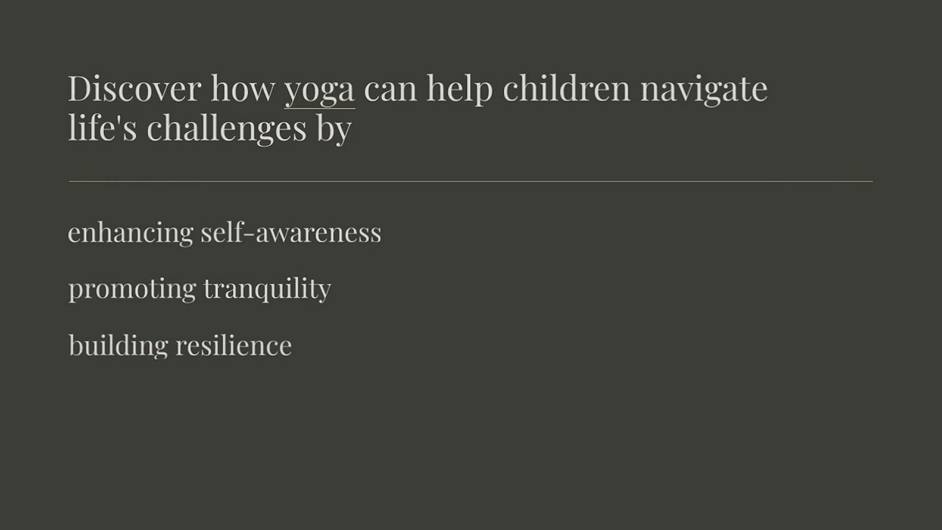 Video thumbnail for Yoga for Kids