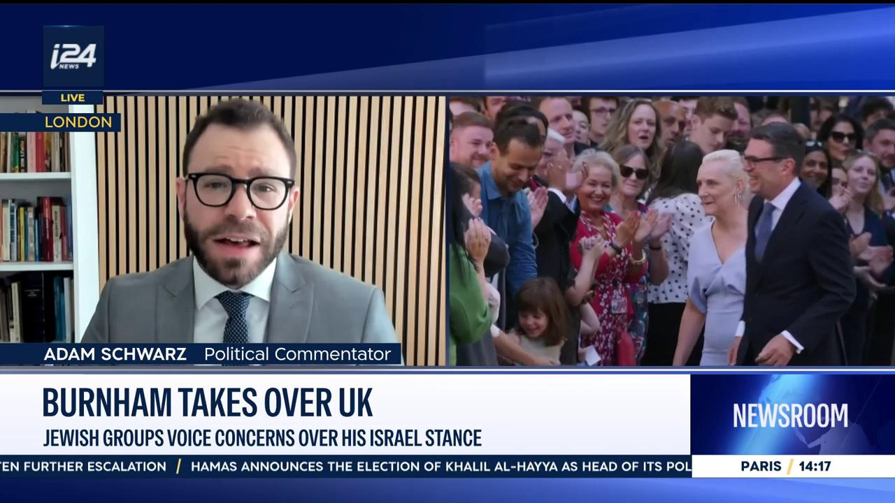 Video thumbnail for Jewish groups in the UK voice concern over Burnham becoming prime minister