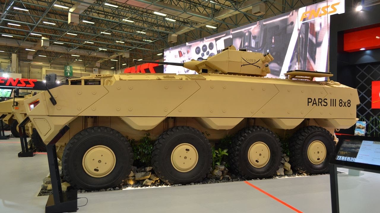 Video thumbnail for PARS III 3 review 6x6 8x8 wheeled armoured combat vehicle FNSS Turkey Turkish defense industry IDEF