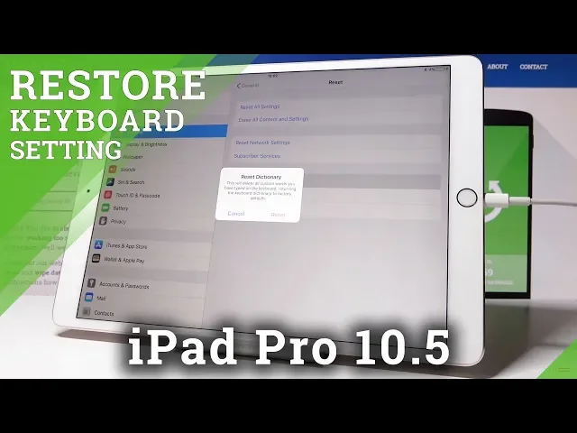 Video thumbnail for Reset Keyboard Dictionary in iPad Pro 10.5 - Keyboard Settings in iPad
