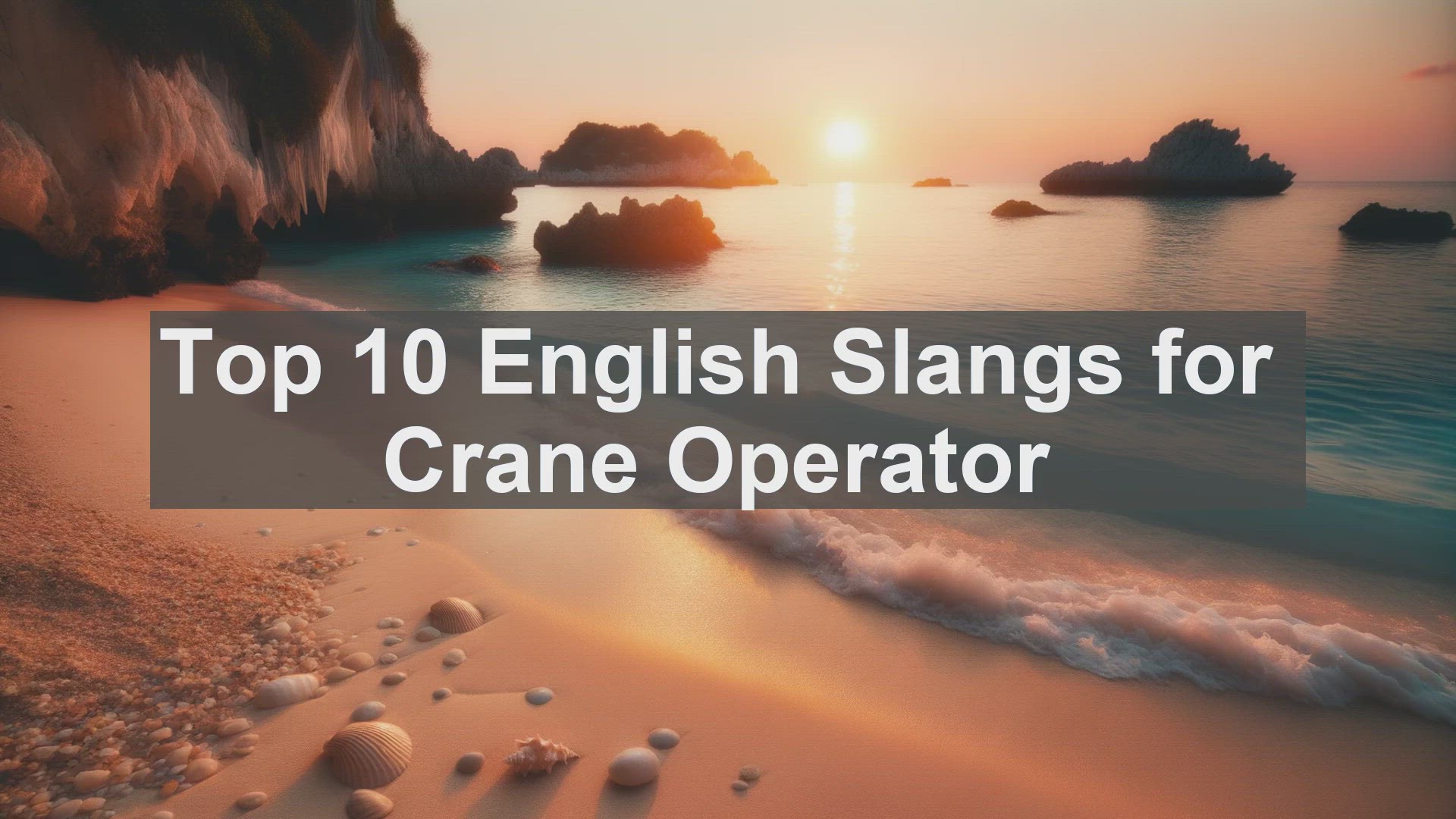 'Video thumbnail for Top 10 English Slangs for Crane Operator'