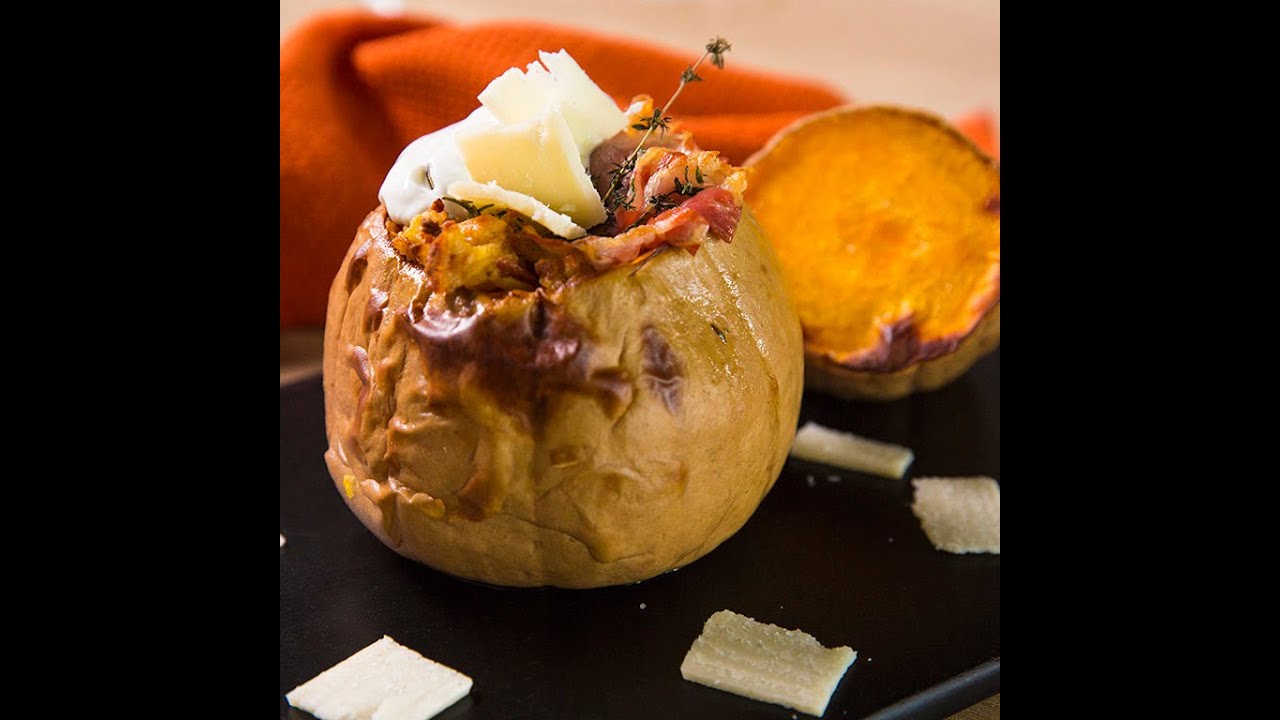 Video thumbnail for Potato Stuffed Squash with Prosciutto Crudo