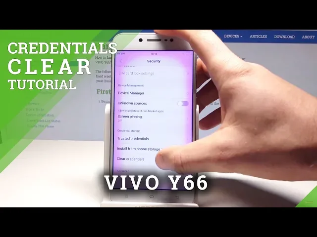 Video thumbnail for How to Clear Credentials on VIVO Y66 - Delete Certificates and Licenses