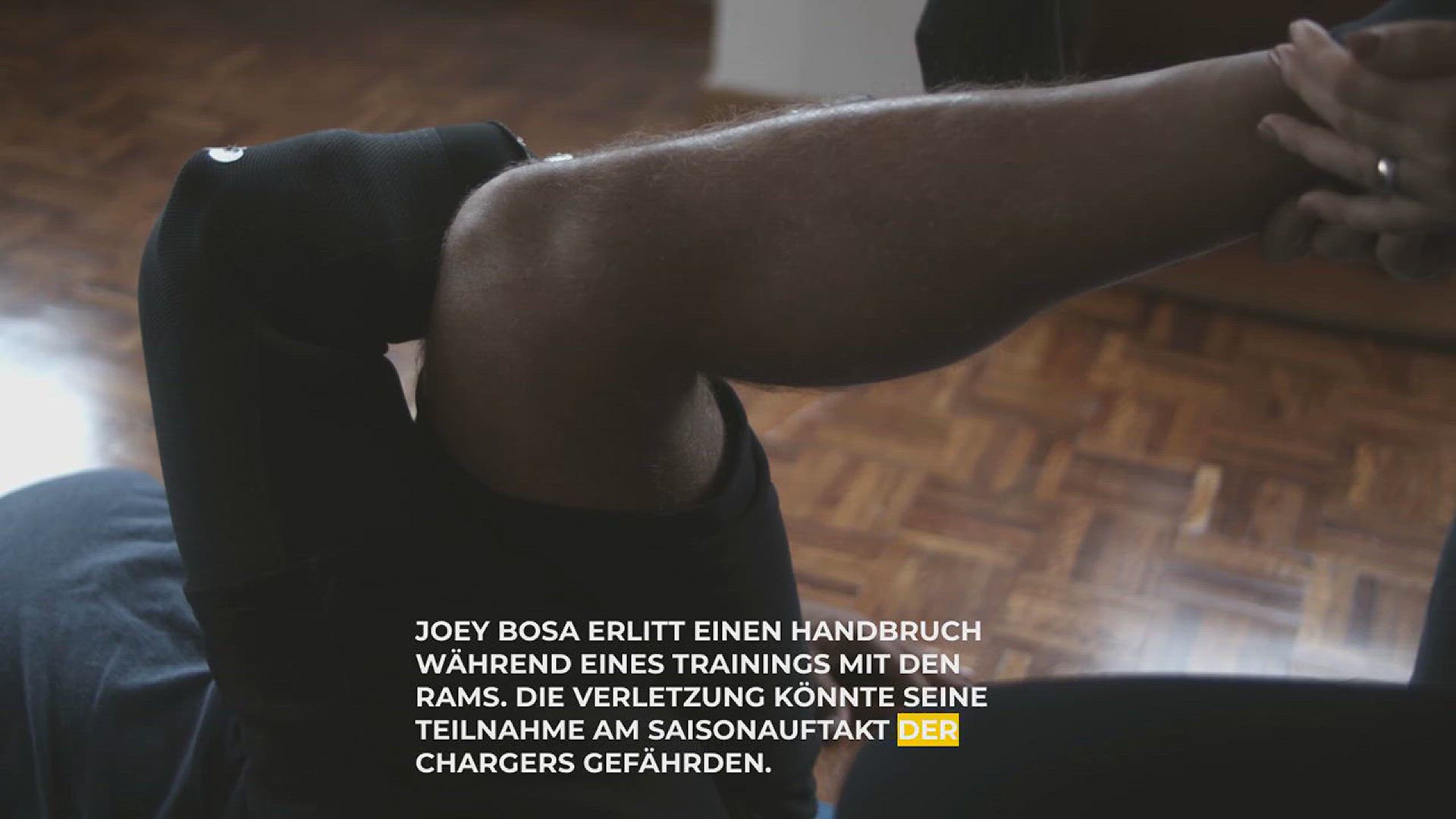 'Video thumbnail for Nach Operation: Chargers-Star Joey Bosa kämpft sich zurück'