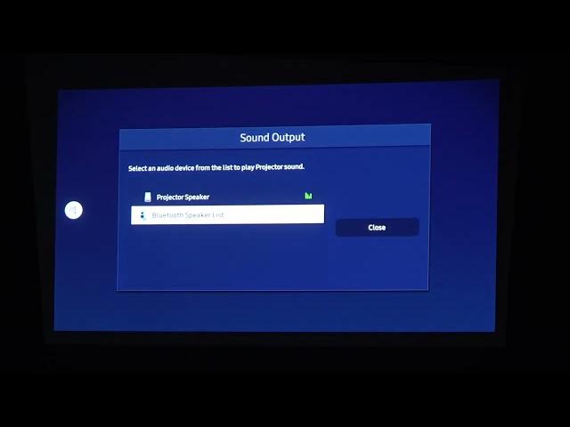 Video thumbnail for How To Change Sound Output on Samsung the Freestyle projector - Use AUX port on Samsung