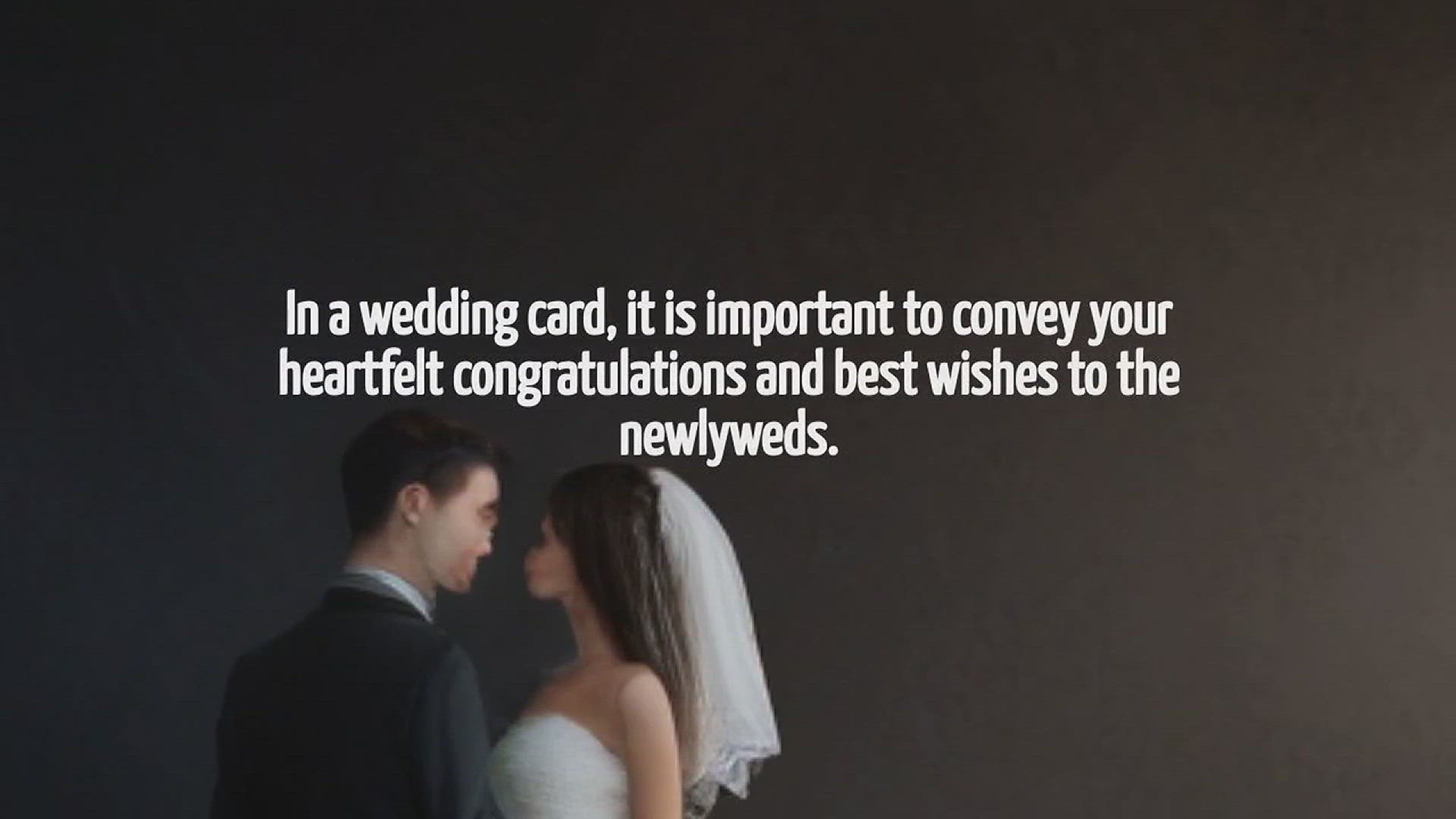 Video thumbnail for What To Write In Wedding Card