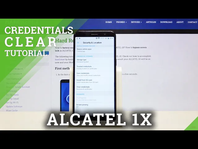 Video thumbnail for How to Clear Credentials on ALCATEL 1X - Delete Certificates and Licenses
