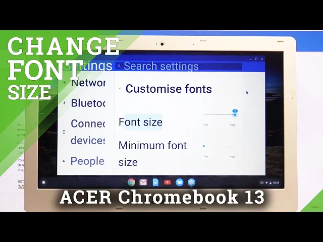 Video thumbnail for How to Personalize Font Size in ACER Chromebook 13 – Desktop Font Update
