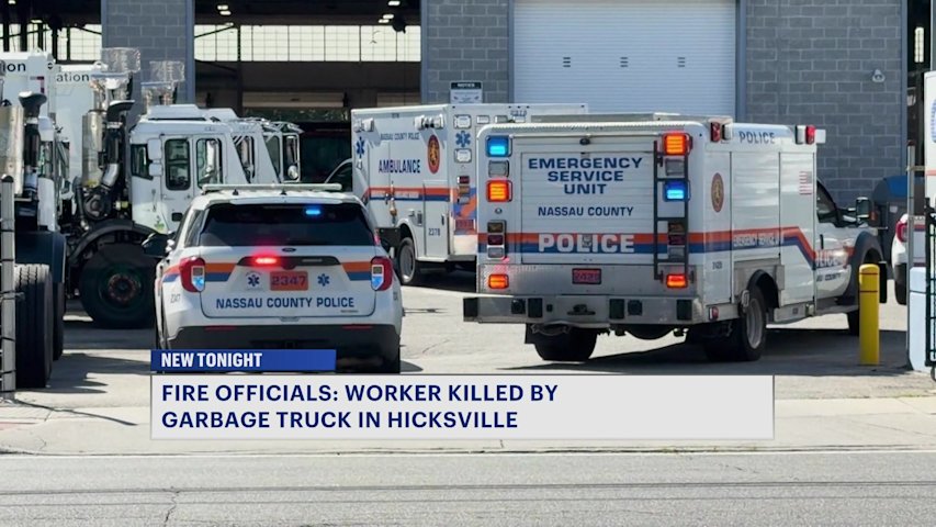 Video thumbnail for Worker at Hicksville service facility killed when truck rolled over him