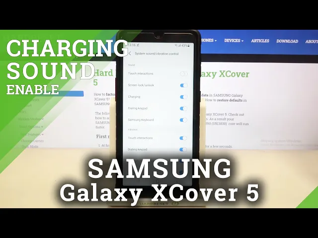 Video thumbnail for How to Turn Off Charging Sound in SAMSUNG Galaxy XCover 5 - Disable Charging Sound