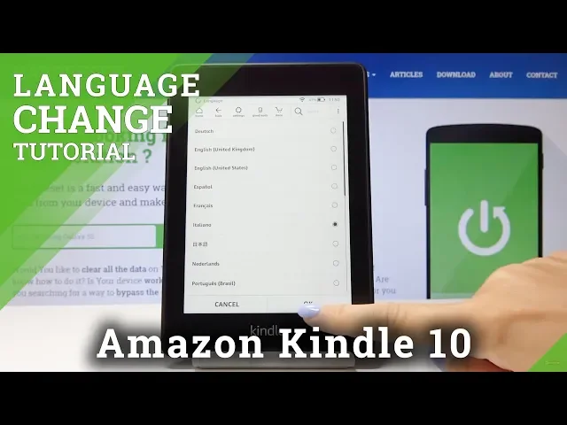 Video thumbnail for How to Change Language in Amazon Kindle 10 - Language Settings