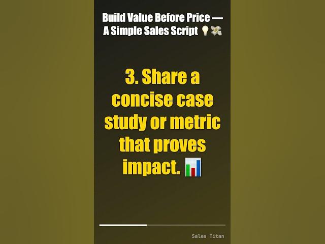 Video thumbnail for Build Value Before Price — A Simple Sales Script 💡💸 #closemoredeals #salesproductivity #salesroutine